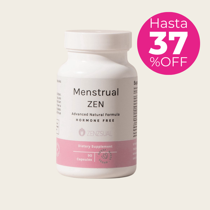 Menstrual Zen con Glicinato de Magnesio - Alivio Natural Para Síntomas Menstruales y PeriMenopausia